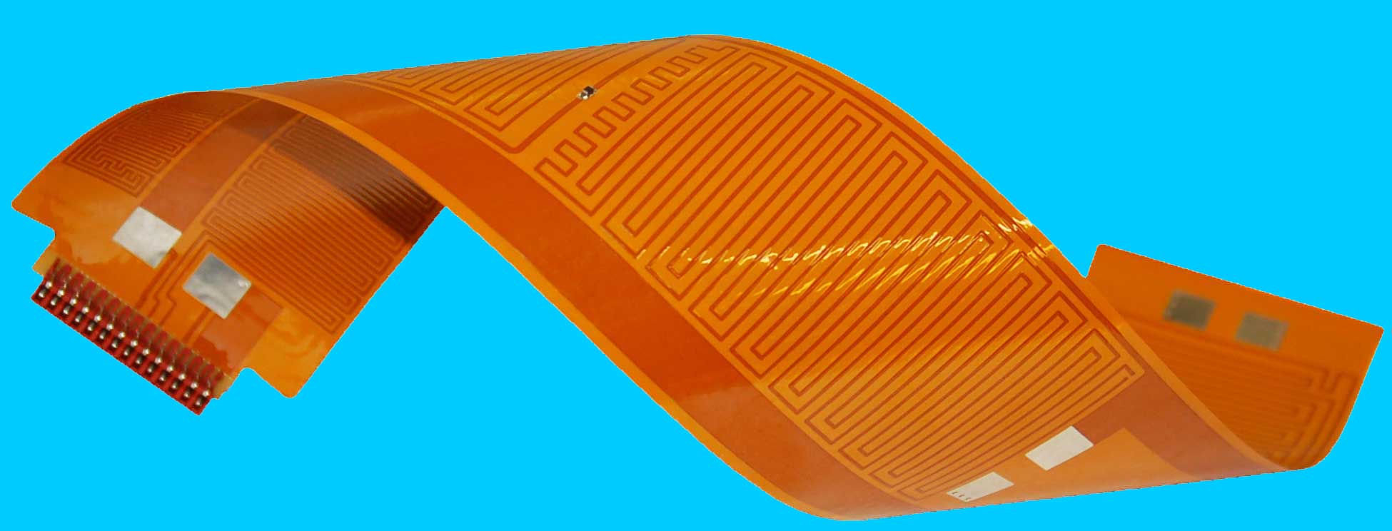 Curled Kapton Polyimide Film Heater/Thermal Circuit  Curled Kapton Polyimide Film Heater/Thermal Circuit