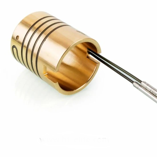 Custom Pressed in Brass Coil Heater with Thermocouple K 2 Custom Pressed in Brass Coil Heater with Thermocouple K 2
