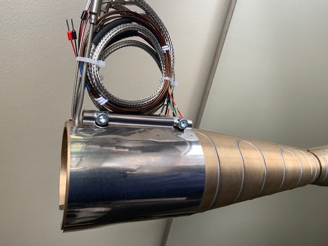 Custom Pressed in Brass Cone Heater with S.Steel Cover Custom Pressed in Brass Cone Heater with S.Steel Cover