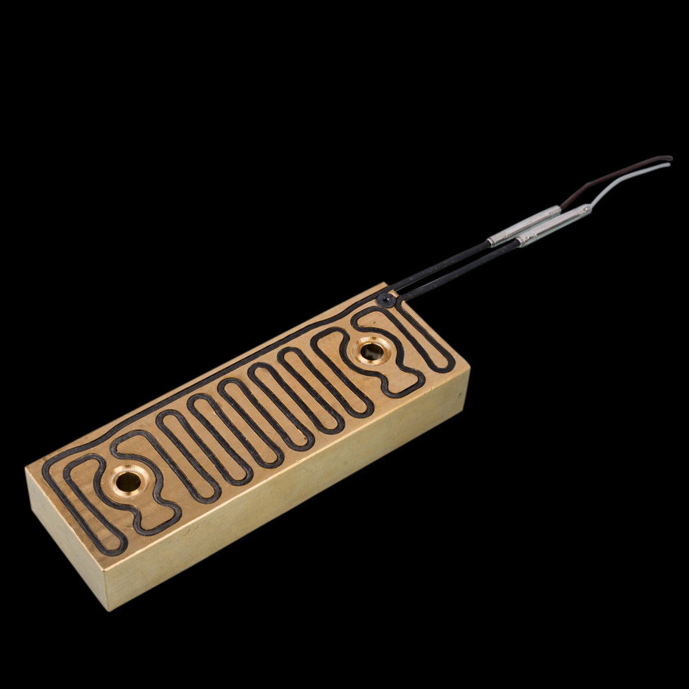 Pressed in Brass Coil Heater Platen Block BB Pressed in Brass Coil Heater Platen Block BB