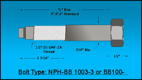 Blank Bolt 1/2-20 UNF-2A Thread 3 and 6 Long Blank-Bolt-1/2-20-UNF-2A-Thread-3-and-6-Long