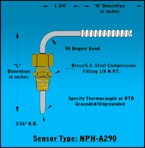 Compression Fitting Thermocouple 1/8 NPT Brass S.Steel 90* Bend Compression-Fitting-Thermocouple-1/8-NPT-Brass-S.Steel-90*-Bend