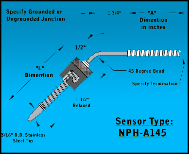 Fixed Bayonet Thermocouple 45* Bend Thermocouple Fixed-Bayonet-Thermocouple-45*-Bend-Thermocouple