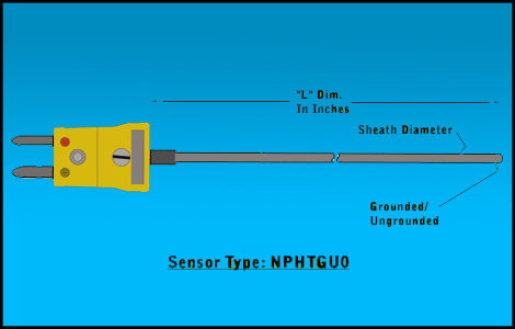 General Use Thermocouple with Lead Wire Straight With Type K Plug General-Use-Thermocouple-with-Lead-Wire-Straight-With-Type-K-Plug